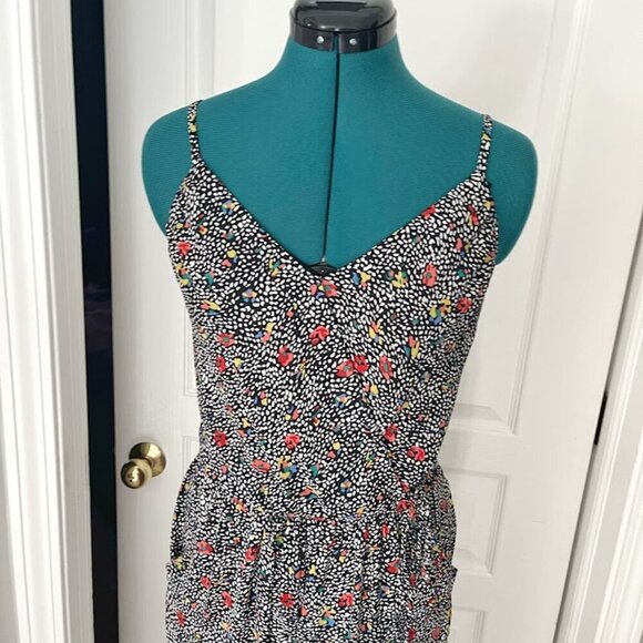 Anthropologie Elevenses Peonia Floral Lightweight Straight Leg Romper Jumpsuit - Picture 3 of 14